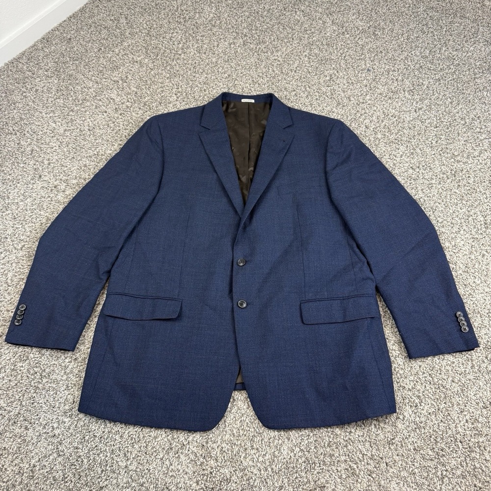 Joseph Abboud Heritage Blazer Mens 48 Regular Lanificio di Pray Blue Plaid